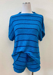 Blue & Navy Striped Set