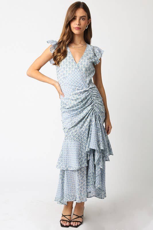Blue Aria Maxi Dress