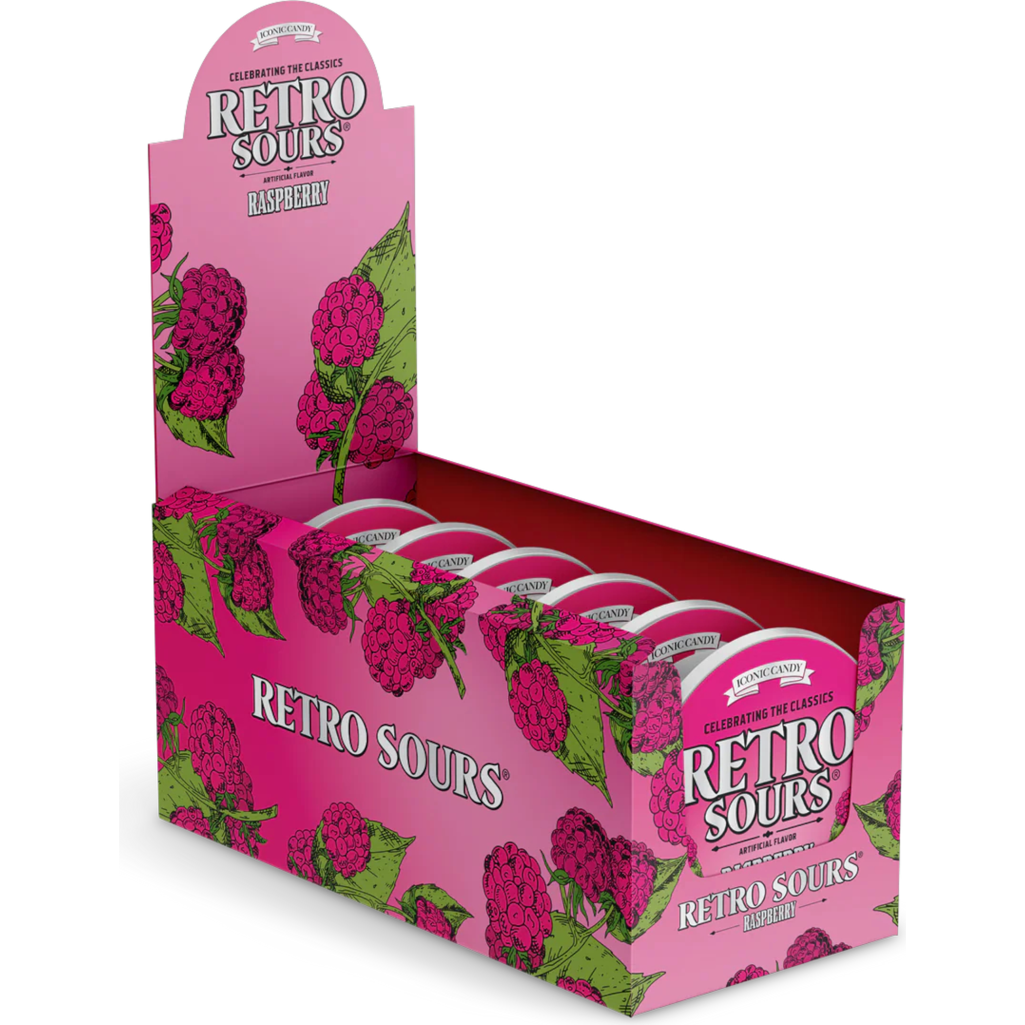 Retro Sours Raspberry Candy
