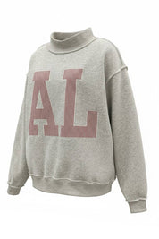 AL Stripe Mock Neck Sweatshirt
