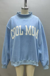 Blue Mother Reversible Mock Neck