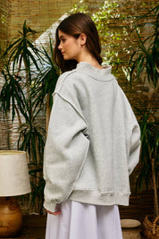 TN Stripe Mock Neck Sweatshirt