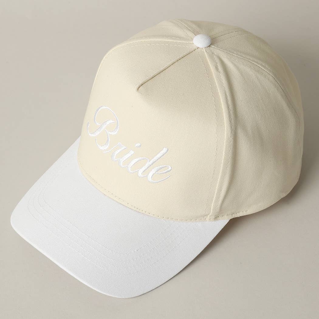 Bride Text Embroidery Two-Tone Trucker Hat
