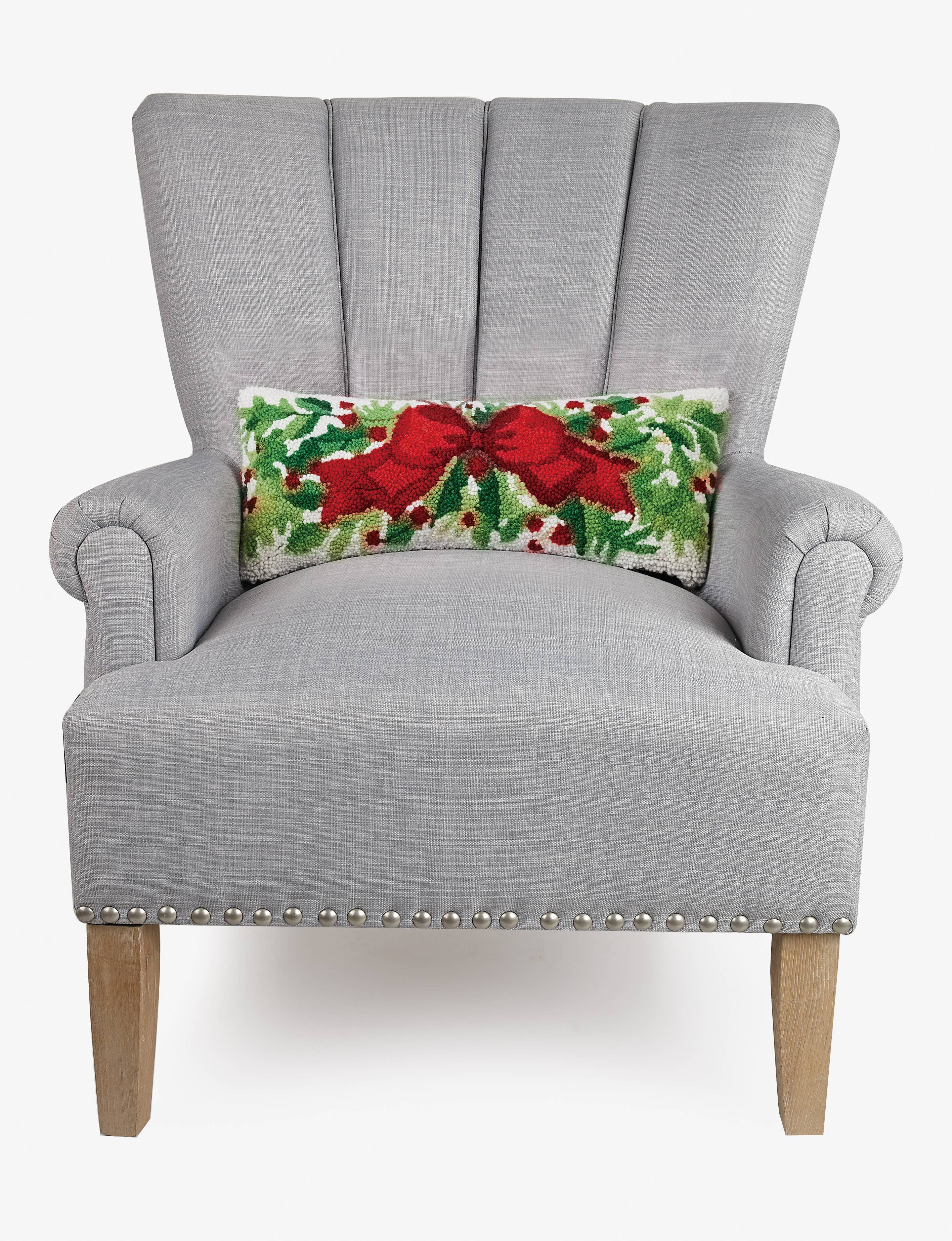 Green Holiday Cheer Hook Pillow