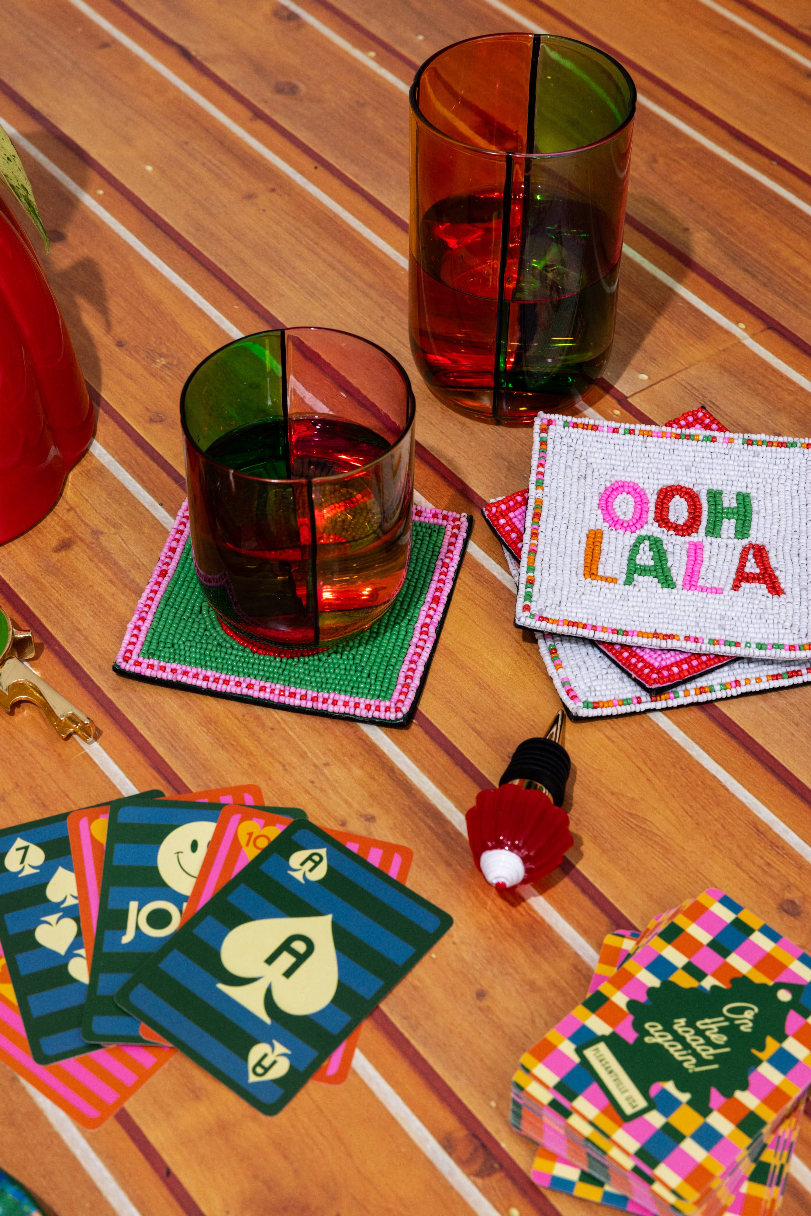 Playing Cards, Colorful Plaid