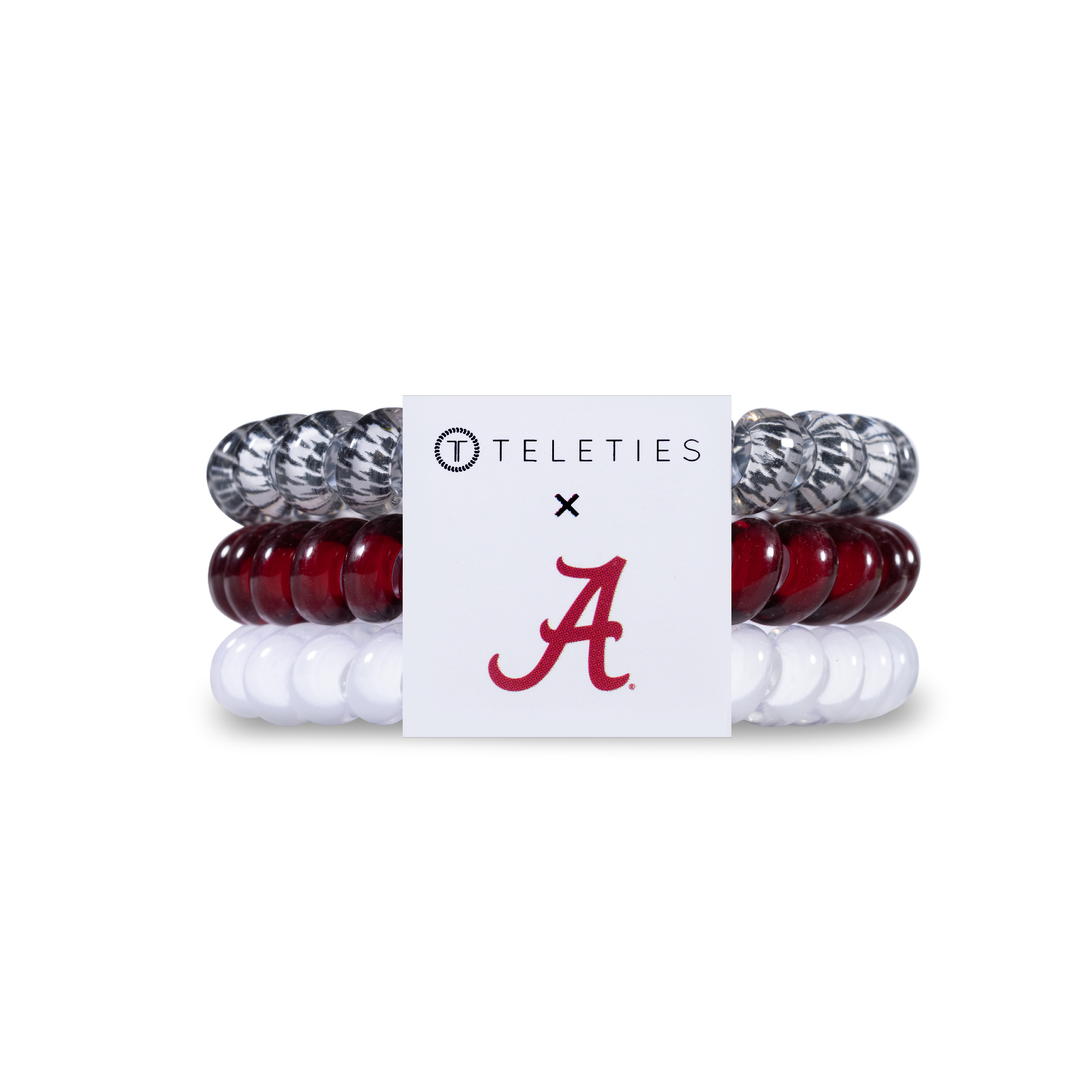 Spiral Hair Coils | Small | University of Alabama — strong grip, no rip spiral hair tie and doubles as a bracelet