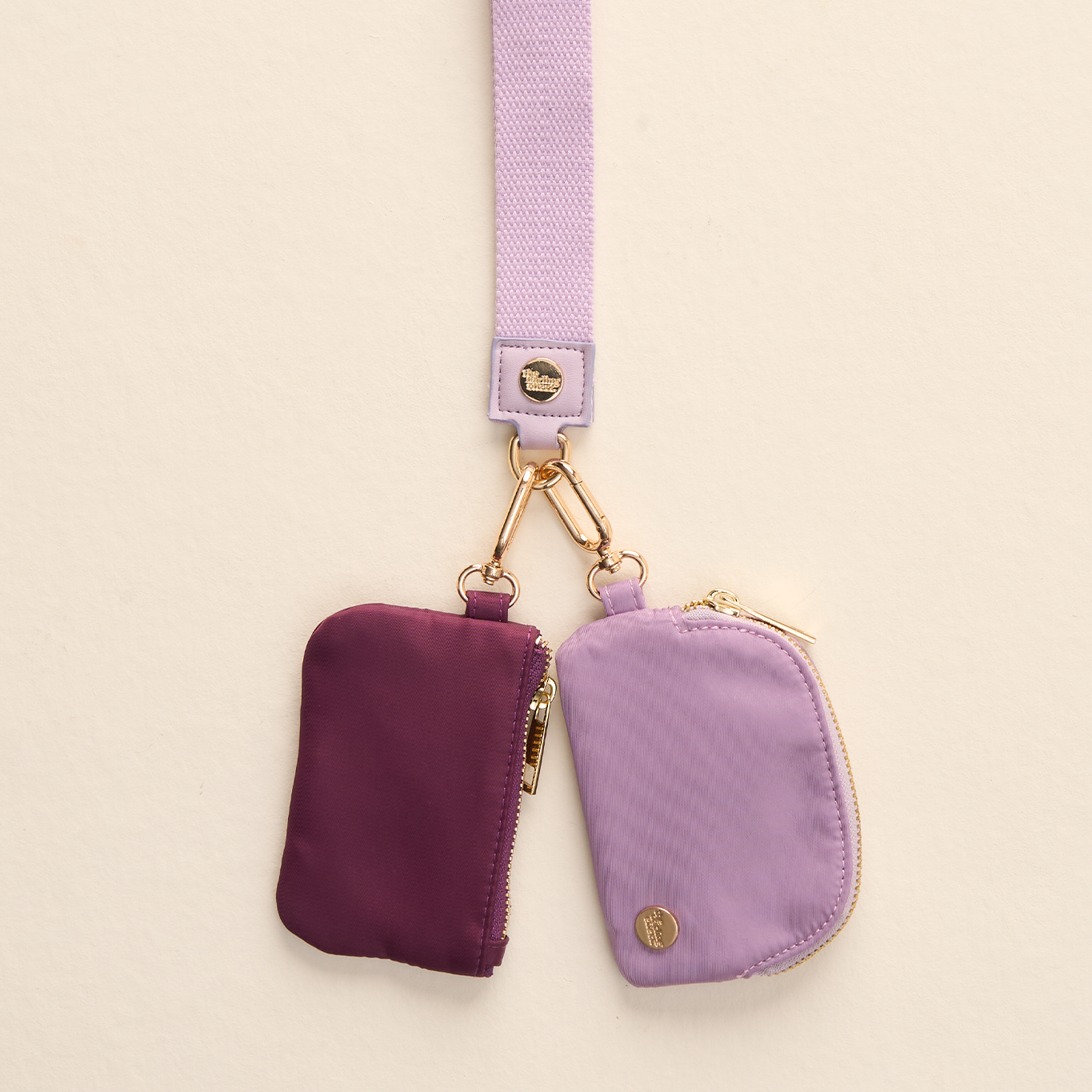 Two Toned Purple Wristlet Pouch Duo
