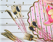 Better With Confetti Utensil Set (30 ct) showing glitter injected handles