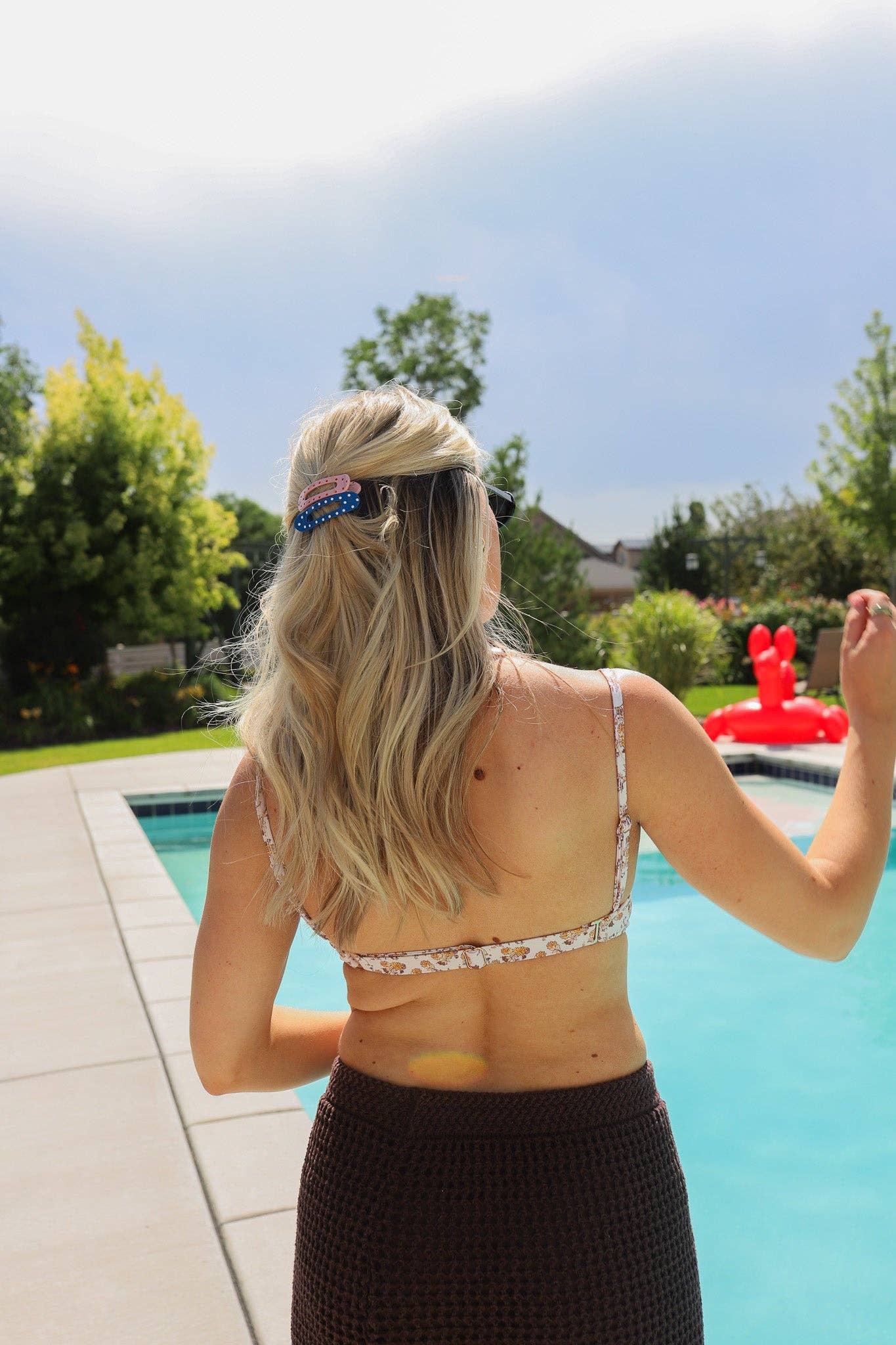 Polka Dot Oversized Lay Down Claw