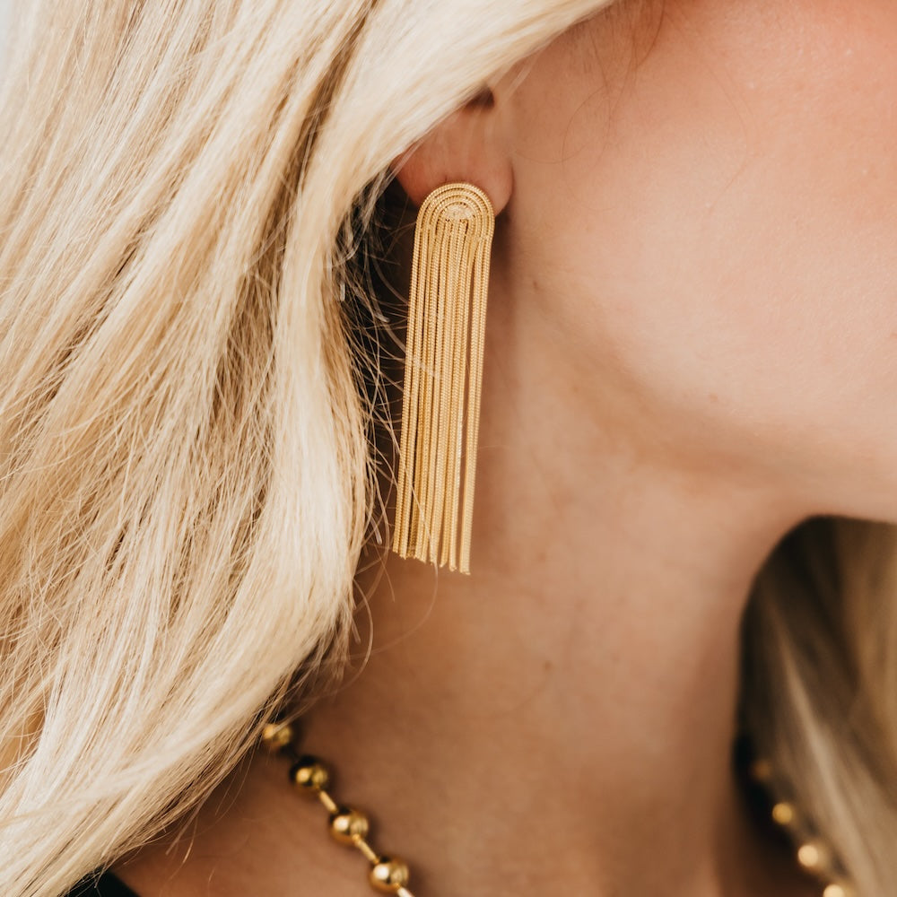 Gold Tassel Earrings