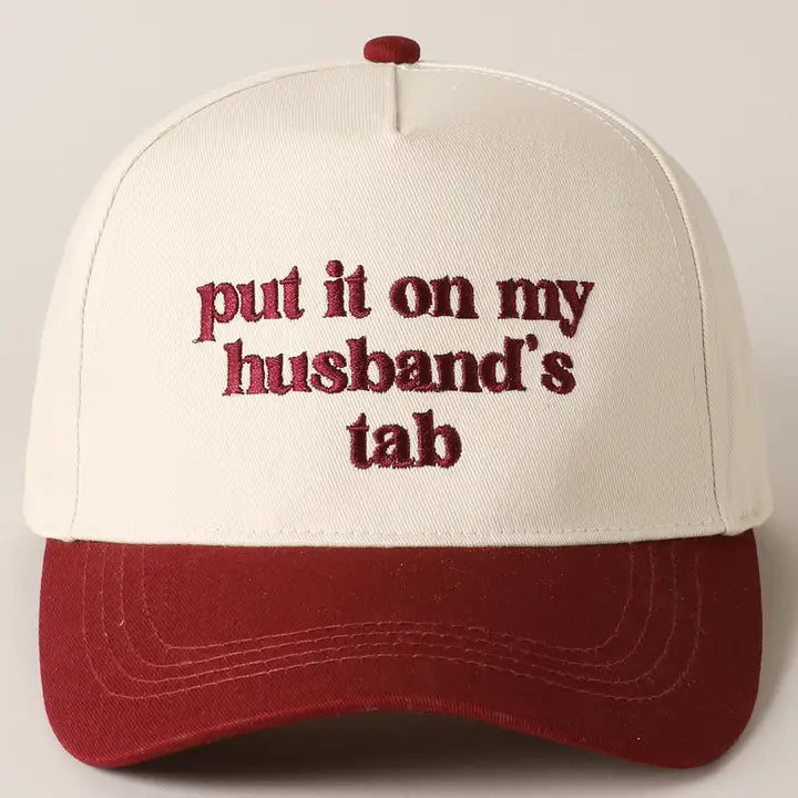 Burgundy Put It On My Husband's Tab Hat