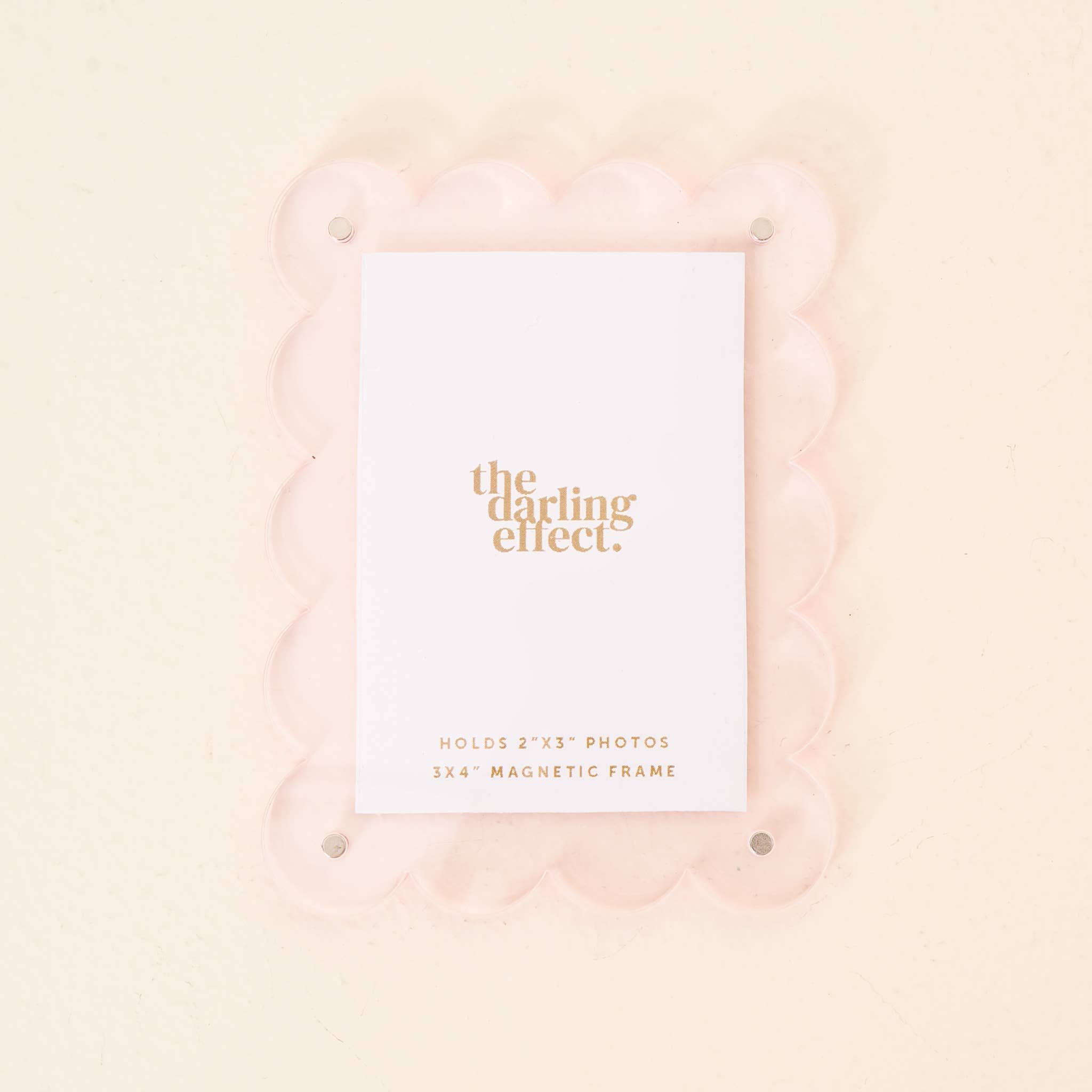 Mini Acrylic Picture Frame Magnet-Pale Pink