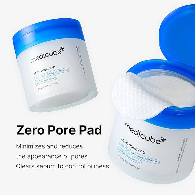 Medicube Zero Pore Pads — jar of 70 exfoliating facial toner pads