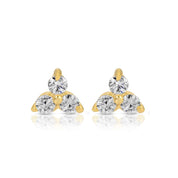 Triple Cluster Studs on Velvet Tag