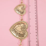 Engraved Heart Chain Belt