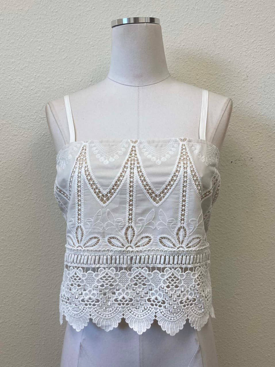 White Embroidered Top And Skirt Set