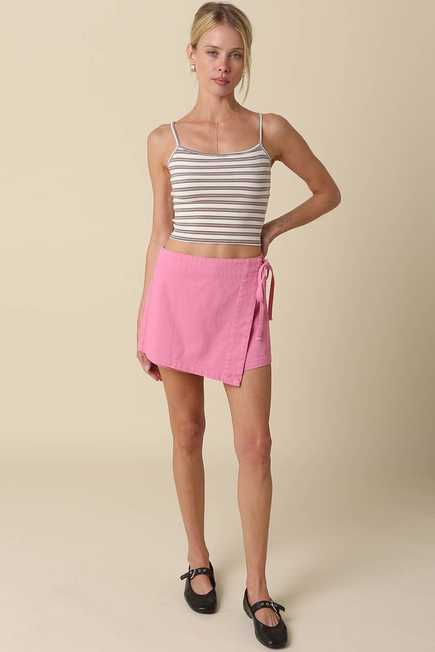 Pink Wrap Skort