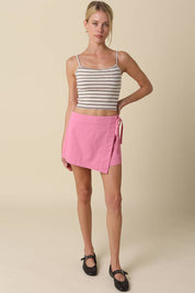 Pink Wrap Skort