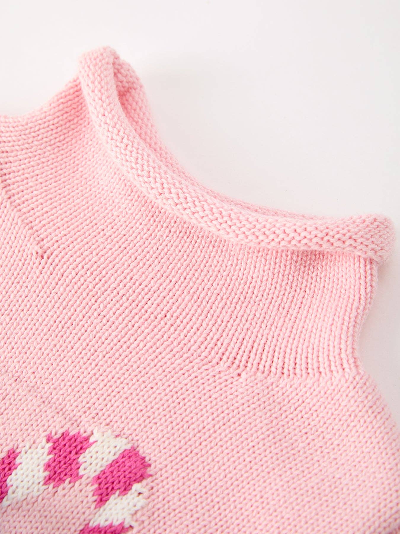 Christmas Candy Cane Romper showing cozy turtleneck