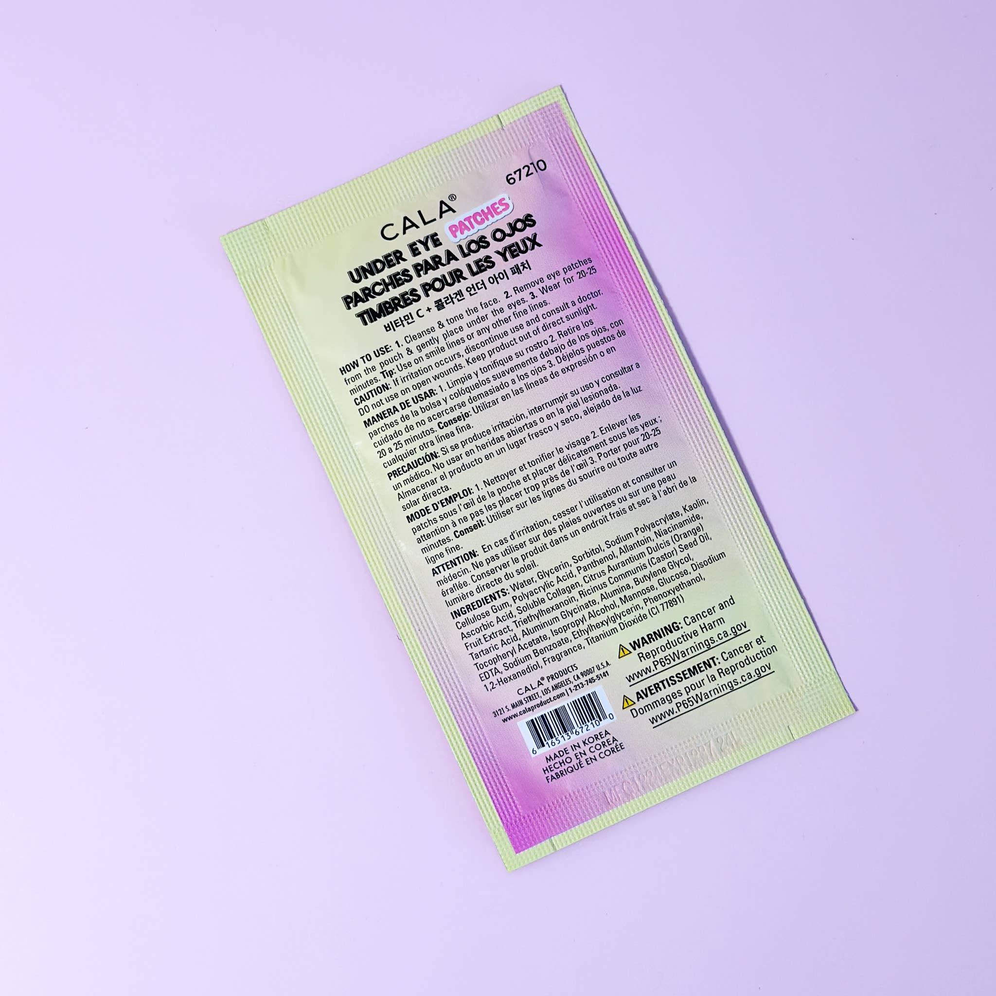 Cala Under Eye Patches Collagen Vitamin C