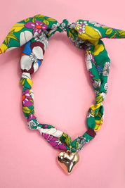 Multi Heart Scarf Necklace