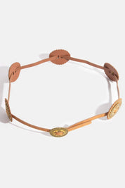 Intricate Western Concho Leather Belt
