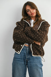 Brown Fleece Puffer Jacket