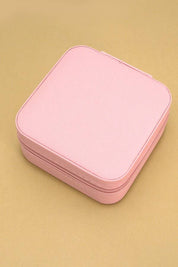 Light Pink Jewelry Organizer Travel Case