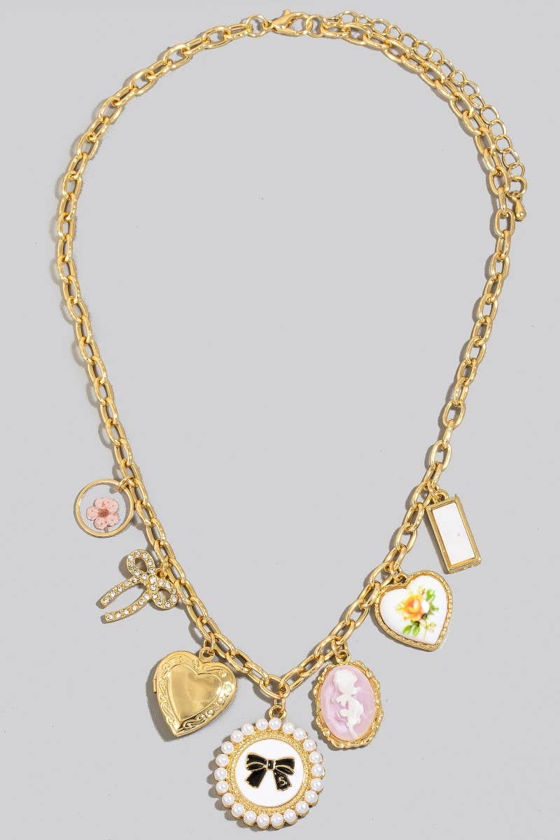 Assorted Charms Chain Necklace: G