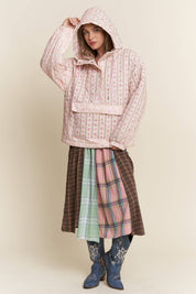 Pink Multi Floral Pattern Pull-Over Sweater