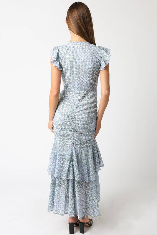 Blue Aria Maxi Dress