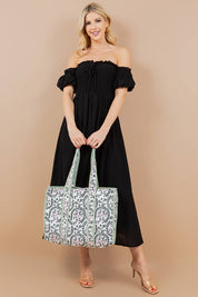 Cabana Quilted Tote Bag