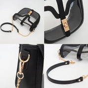 White Clear Transparent Saddle Bag