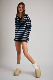 Navy Striped Longsleeve