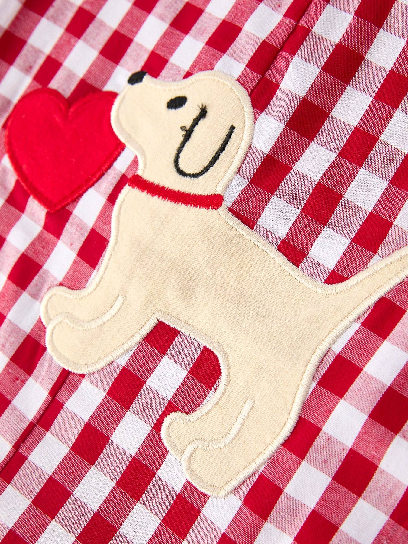 Valentine Red Plaid Boys Romper