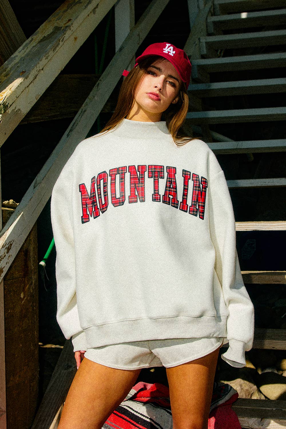 Lake & Mountain Mock-Neck Sweatshirt