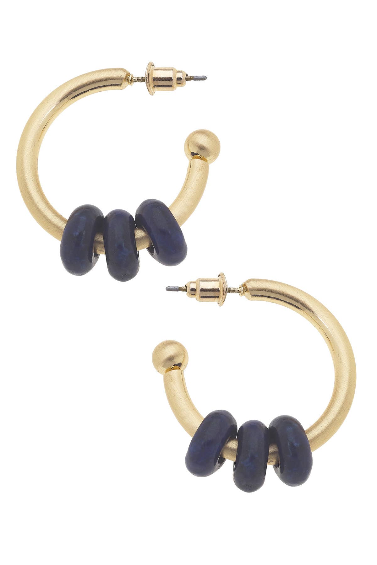 Olivia Gemstone Hoop Earrings