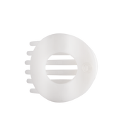 Flat Circle Hair Clip | Large | Coconut White