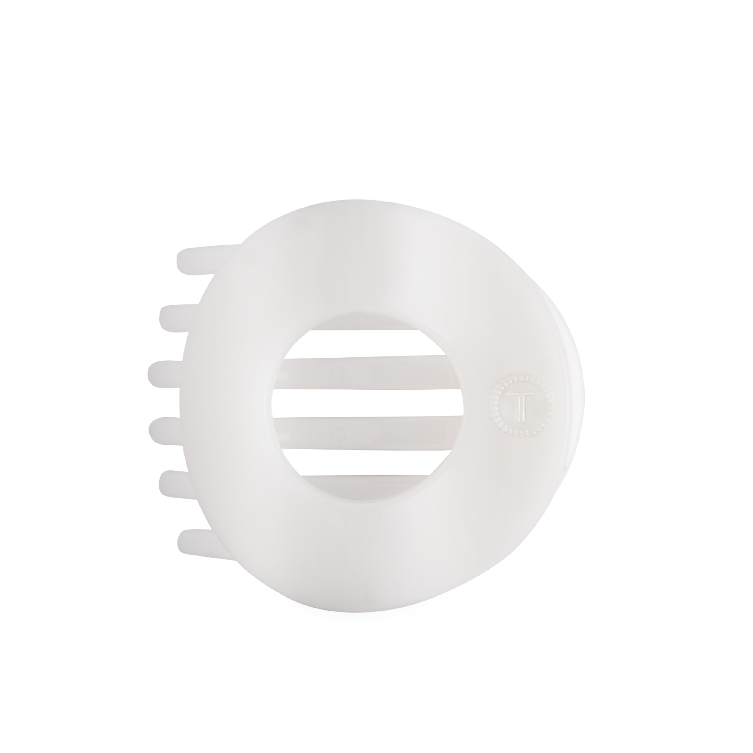 Flat Circle Hair Clip | Large | Coconut White