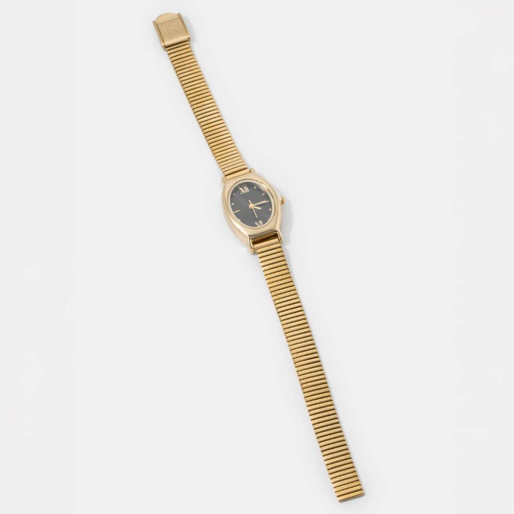 Snake Band Oval Style Watch in 70% Alloy, 30% Bonded leather