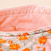 Green Floral Quilted Tote