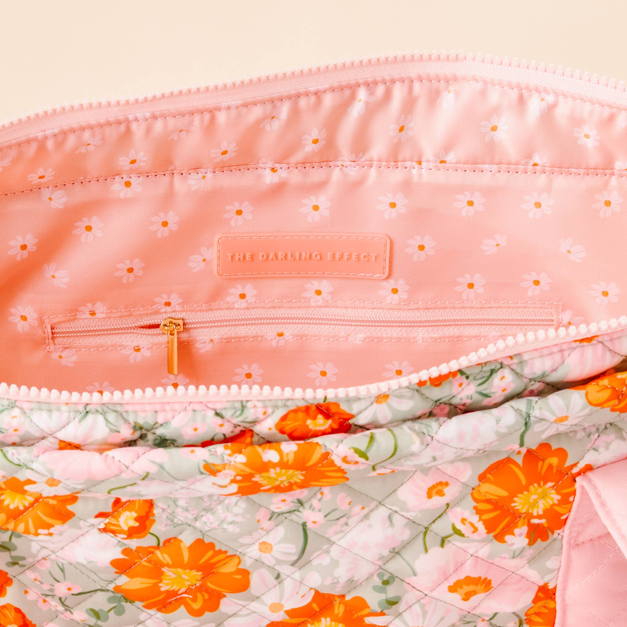 Green Floral Quilted Tote