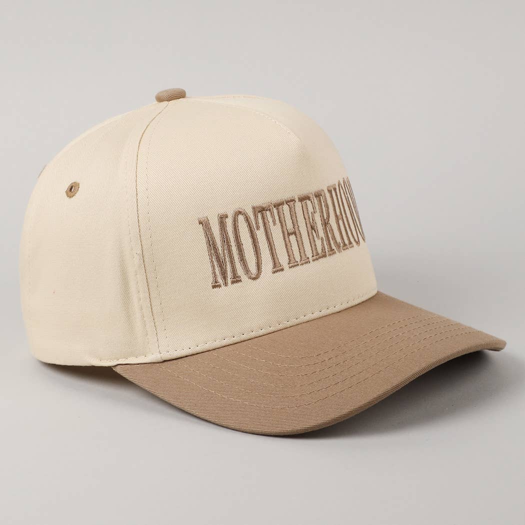 Motherhood Trucker Hat/ Beige
