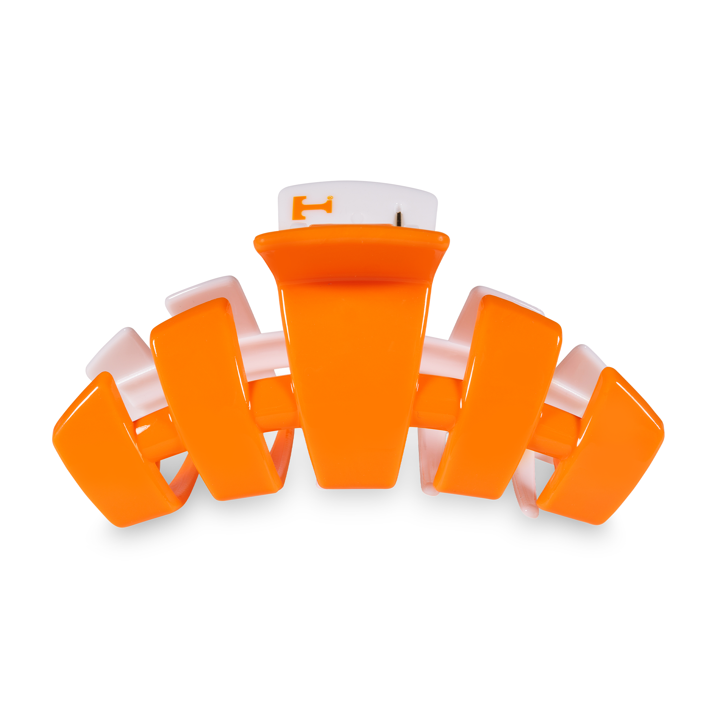 Classic Hair Clip | Large | University of Tennessee showing claw clip with bendable teeth that spring back to shape