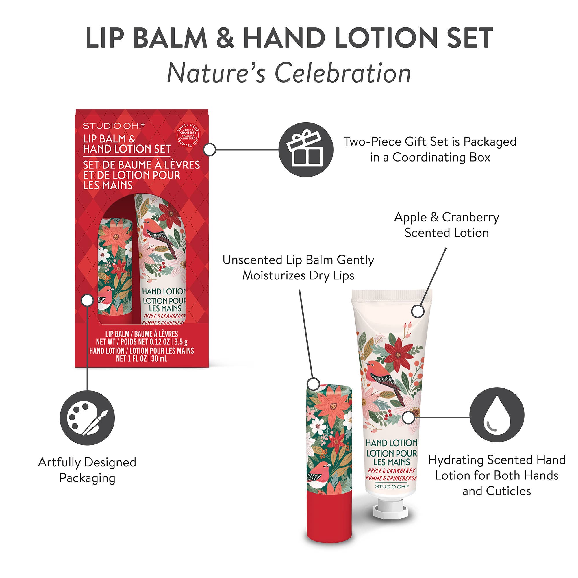 Christmas Lip Balm & Hand Lotion Set