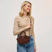 Brown Selena Suede Crossbody