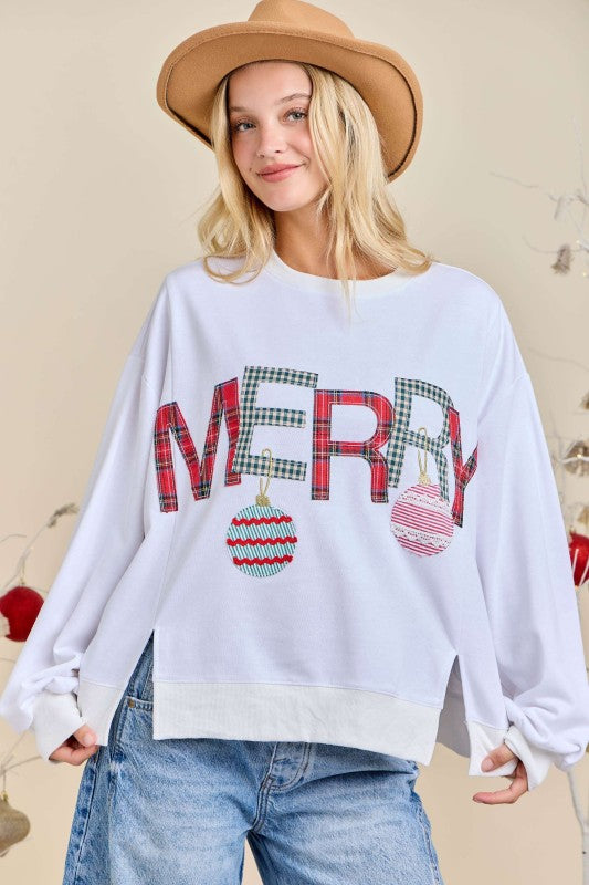 White Merry Christmas Sweatshirt