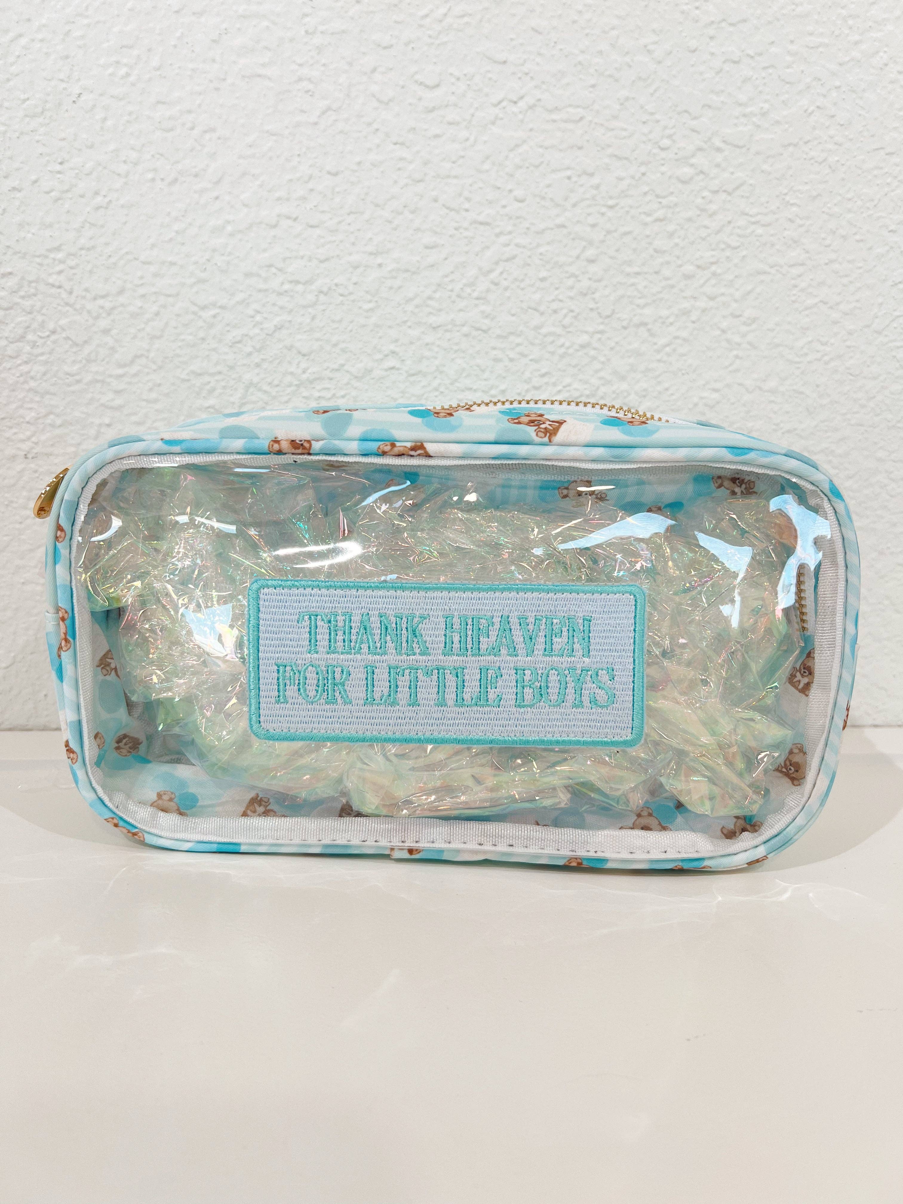 Blue Thank Heaven - Medium Clear Bag