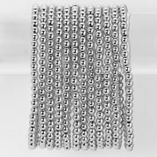 Classic Beaded Stretch Bracelets: Silver / 6mm