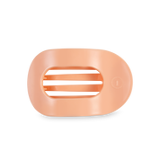 Flat Round Hair Clip | Medium | Peach Fuzz — rounded oval shape and bendable teeth for a secure yet gentle hold